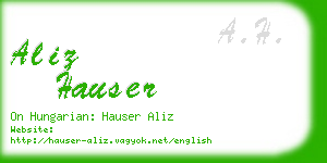 aliz hauser business card